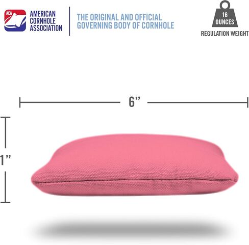 أكياس Cornhole الرسمية الكلاسيكية المملوءة بالذرة 4 تنظيم 6 × 6 باللون الوردي in Saudi Arabia