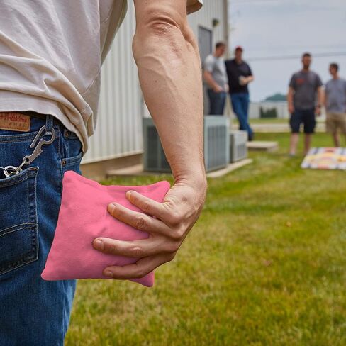 أكياس Cornhole الرسمية الكلاسيكية المملوءة بالذرة 4 تنظيم 6 × 6 باللون الوردي in Saudi Arabia