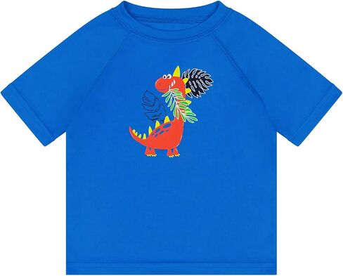 Baby Boys Swim Set - Short-Sleeve Rash Guard and Swim Trunks - Camo Dino Baby Boy Swimsuit (Trench, 18M) in Saudi Arabia