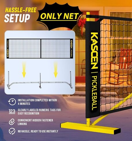 KASCEN Pickleball Replacement Net 22ft x 3ft for Indoor or Outdoor Fits for Most Free-Standing Pickle Ball Frame,Only Net in Saudi Arabia