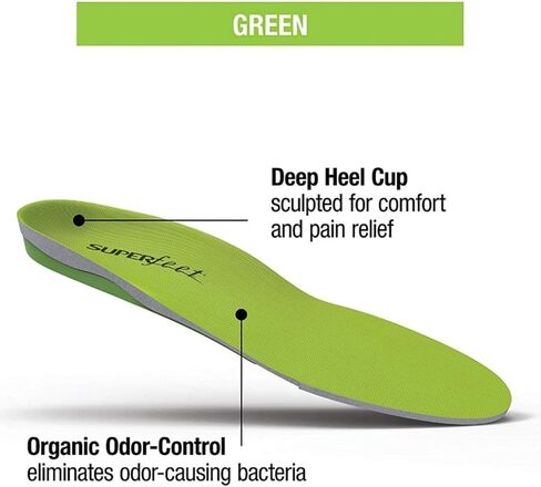 Plantar Fasciitis Insoles Inserts Relieve Flat Feet for Man and Women- Heavy Duty Support Pain Relief Orthotics(Green) (Men 7.5-9 / Women 8.5-10) in Saudi Arabia