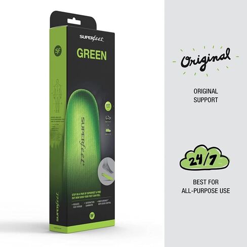 Plantar Fasciitis Insoles Inserts Relieve Flat Feet for Man and Women- Heavy Duty Support Pain Relief Orthotics(Green) (Men 7.5-9 / Women 8.5-10) in Saudi Arabia