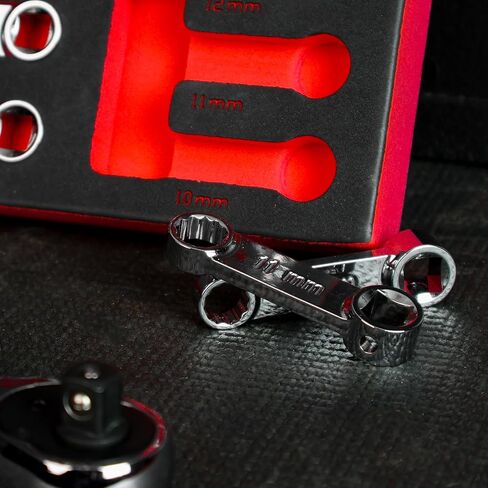 مجموعة موسع مفتاح الربط ABN مكونة من 12-3/8 محرك متري 12 نقطة 10-19 ملم صندوق عظم الكلب طقم وصلة محول عزم الدوران in Kuwait