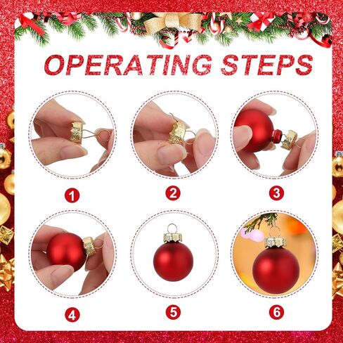 100pcs Round Christmas Ball Ornament Caps 0.47in, Ornament Tops Caps Xmas Hanger DIY Decorations Cap for Christmas Tree Ceramic Glass Porcelain Top Hanging Ornaments, Gold in Saudi Arabia