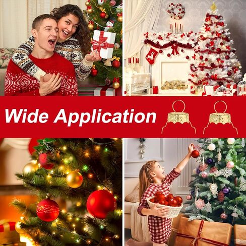 100pcs Round Christmas Ball Ornament Caps 0.47in, Ornament Tops Caps Xmas Hanger DIY Decorations Cap for Christmas Tree Ceramic Glass Porcelain Top Hanging Ornaments, Gold in Saudi Arabia