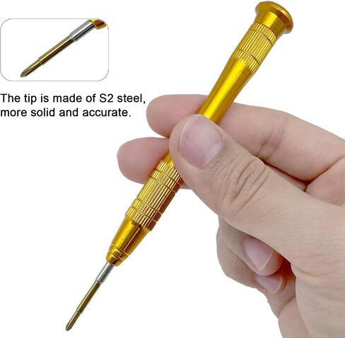 Precision Phillips Screwdriver #000, Small Phillips Screwdriver PH000/1.5mm Compatible with iPhone MacBook DJI Propeller & Switch, S2 High Alloy Steel Head, Magnetic Tip, 360° Swivel Cap in Kuwait