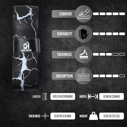 DH Mythic Replacement Grip for Pickleball & Tennis | Anti-Slip, Ultra-Durable, Sweat-Resistant Pickleball Wrap in Kuwait