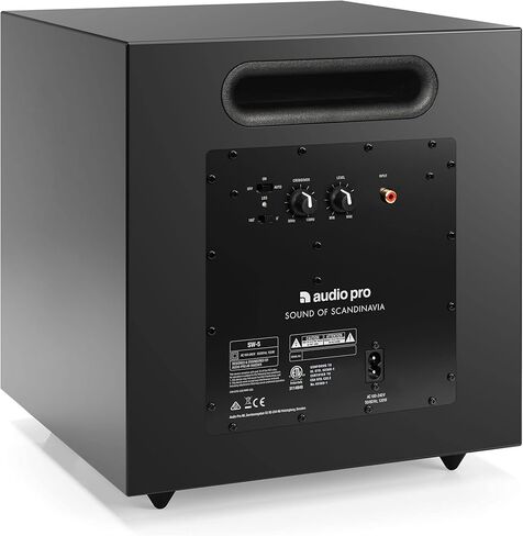 مكبر صوت يعمل بالطاقة Audio Pro SW-10 | مكبر صوت 8 بوصات، 33-120 هرتز، مضخم صوت 200 وات، مكبر صوت جهير مدعوم لنظام صوت المسرح المنزلي ونظام الصوت المحيطي | مدخل كابل RCA | أبيض in Kuwait