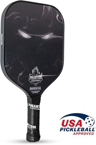Phantom Immortal 16mm Carbon Fiber Wide Body Pickleball Paddles - Max Grit and Spin - USAPA Approved – Pickleball Rackets - Pickle-Ball Equipment with Polypropylene Core – Lightweight in Saudi Arabia