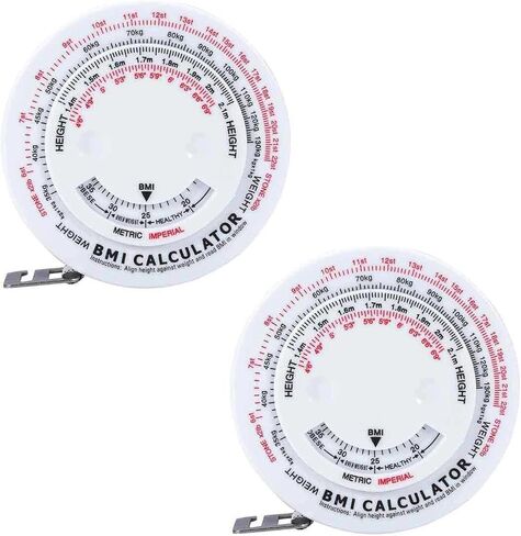 HomeSoGood 2 Pcs BMI Body Mass Index Retractable Tape 150cm Body Tape Measures Tools with BMI Calculator for Body Waist Weight Health Accurate Measurement Diet Weight Loss in Saudi Arabia