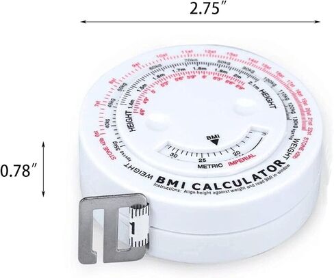 HomeSoGood 2 Pcs BMI Body Mass Index Retractable Tape 150cm Body Tape Measures Tools with BMI Calculator for Body Waist Weight Health Accurate Measurement Diet Weight Loss in Saudi Arabia
