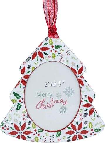 3PCS Christmas Tree Ornaments Set Picture Frame Ornament Holiday Keepsake Gift Home Decor Christmas Decorations Xmas Gifts Pendant with 2" Photo Frame Insert (Snowman Set 2024) in Kuwait