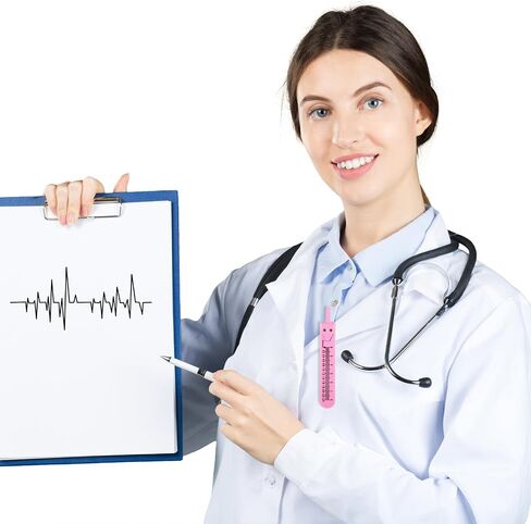 فرجار EKG مع فرجار مقسم مسطرة أداة قياس فرجار لأدوات قياس تخطيط القلب الكهربائي للتمريض والأطباء (وردي) in Saudi Arabia