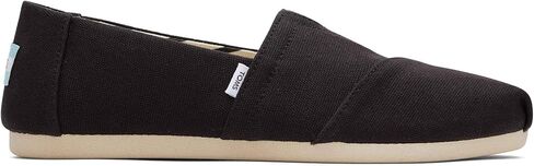 TOMS Women's Alpargata Loafer Flat, Black/Black Wide Recycled Cotton Canvas, 12 in Saudi Arabia