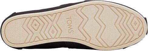 TOMS Women's Alpargata Loafer Flat, Black/Black Wide Recycled Cotton Canvas, 12 in Saudi Arabia