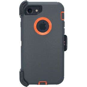 Muscle Series Holster Case for Apple iPhone 7 / iPhone 8 / iPhone SE “2020" (4.7") 2-in-1 Protective Defender w Screen Protector & Belt-Clip & Kickstand/Shock & Drop Proof – Black/Black