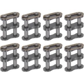 uxcell 8Pcs #50-2/10A-2 Double Roller Chain Connecting Links 15.875mm Pitch Carbon Steel Master Connector Link, Chain Master Links for 10A-2/#50-2 Chain