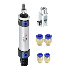 YOKIVE Pneumatic Air Cylinders, with Y Connectors and Quick Fitting Great for Automatic Equipment (20mm Bores 50mm Stroke)