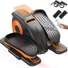 Mysuntown Under Desk Elliptical for Home, Leg Exerciser While Sitting for Seniors Fully Assembled, Ellipse Leg Exerciser with 12 Adjustable Speeds & Remote Control & Pedals Straps