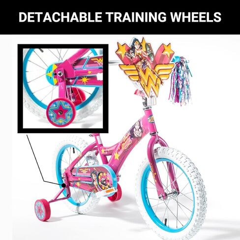 Batman 12 Inch Bike for Kids | Detachable Training Wheels for Safety and Balance | Pedal Powered Bicycle for Young Superheros | Perfect for Boys & Girls Gift | Adjustable Seat in Kuwait