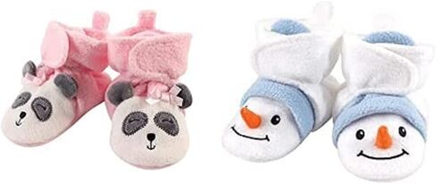 Hudson Baby Girl Cozy Fleece Booties 2-Pack, Modern Bunny Yellow Duck, 0-6 Months in Saudi Arabia