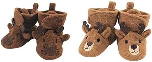Hudson Baby Girl Cozy Fleece Booties 2-Pack, Modern Bunny Yellow Duck, 0-6 Months in Saudi Arabia