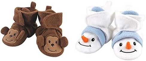 Hudson Baby Girl Cozy Fleece Booties 2-Pack, Modern Bunny Yellow Duck, 0-6 Months in Saudi Arabia