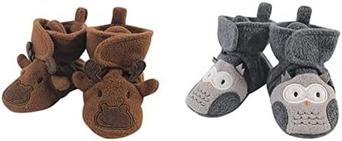 Hudson Baby Girl Cozy Fleece Booties 2-Pack, Modern Bunny Yellow Duck, 0-6 Months in Saudi Arabia