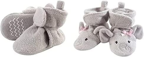 Hudson Baby Girl Cozy Fleece Booties 2-Pack, Modern Bunny Yellow Duck, 0-6 Months in Saudi Arabia