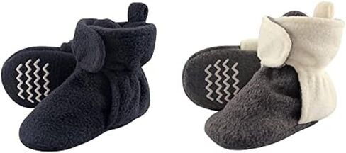 Hudson Baby Girl Cozy Fleece Booties 2-Pack, Modern Bunny Yellow Duck, 0-6 Months in Saudi Arabia