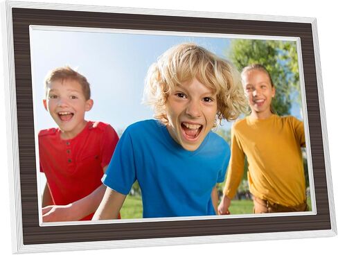 Digital Picture Frame 10.1 Inch WiFi Digital Photo Frame Electronic Picture Frame Slideshow, 16GB Storage, Wall-Mounted, Easy to Upload Photo and Video Instantly via Free APP(White) in Saudi Arabia