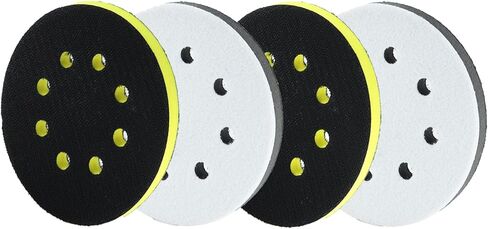 2PCS 5 Inch 8 Holes Soft & High Foam Interface Pad, Orbital Sander Foam Pad 5 inch, Hook and Loop 5 Inch Sponge Cushion Buffer Backing Pad for Orbital Sander (2pcs of Set) in Saudi Arabia