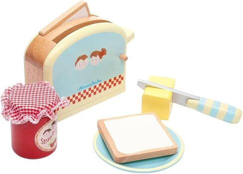 Le Toy Van - Honeybake Premium Wooden Cafe Machine Set - Pretend Kitchen and Cafe Play Toy Set | Kids Role Play Toy Kitchen Accessories (TV299), Small in Kuwait