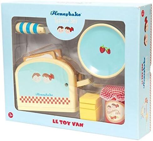 Le Toy Van - Honeybake Premium Wooden Cafe Machine Set - Pretend Kitchen and Cafe Play Toy Set | Kids Role Play Toy Kitchen Accessories (TV299), Small in Kuwait