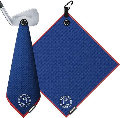 Ghost Golf Magnetic Towel (Greenside) - Premium Ultra-Absorbent Microfiber Golf Towel with Magnet for Golf Carts or Clubs - 18" x 18" Golfing Gear - Waffle Weave Pattern (Green) in Saudi Arabia