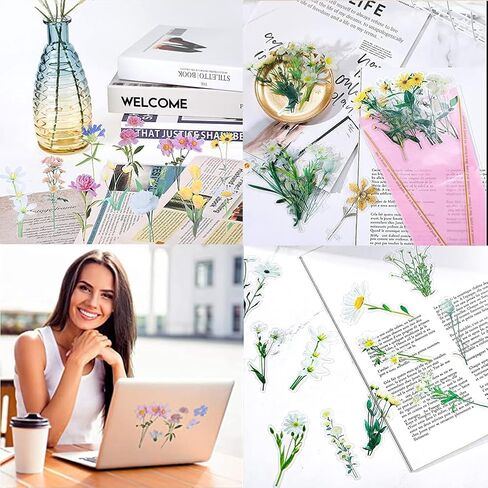 ELANE 240 Pcs Flower Stickers for Scrapbooking Vintage Scrapbook Stickers,Vintage Flower Stickers for Planners Scrapbook Laptops Diary Decoration in Saudi Arabia