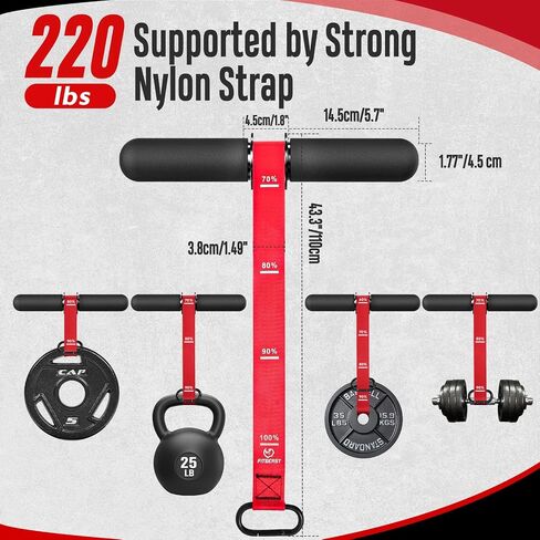 FitBeast Forearm Strengthener & Wrist Roller with Thickened Handle, Forearm Exerciser with Adjustable Nylon Strap, 220lbs Capacity - Ideal for Wrist, Forearm, Grip, and Arm Workouts, Grip Strength Trainer in Saudi Arabia