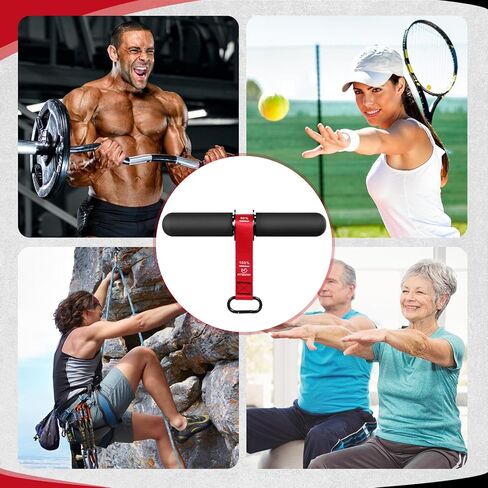 FitBeast Forearm Strengthener & Wrist Roller with Thickened Handle, Forearm Exerciser with Adjustable Nylon Strap, 220lbs Capacity - Ideal for Wrist, Forearm, Grip, and Arm Workouts, Grip Strength Trainer in Saudi Arabia