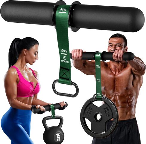 FitBeast Forearm Strengthener & Wrist Roller with Thickened Handle, Forearm Exerciser with Adjustable Nylon Strap, 220lbs Capacity - Ideal for Wrist, Forearm, Grip, and Arm Workouts, Grip Strength Trainer in Saudi Arabia