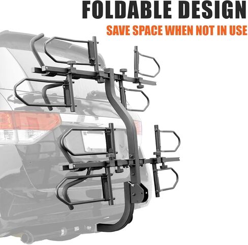 BV Bike Bicycle Hitch Mount Rack Carrier for Car Truck SUV for Standard Bikes, E-Bike, Fat Tire Bikes - Tray Style Smart Tilting Design (E-Bike/Fat Tire 2 Bike) in Kuwait