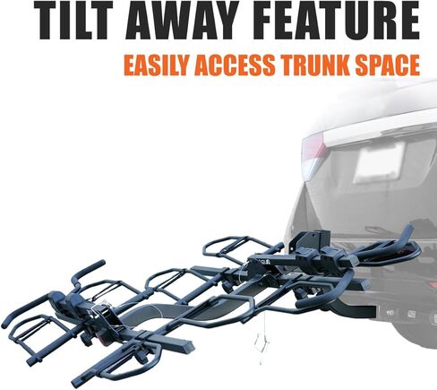 BV Bike Bicycle Hitch Mount Rack Carrier for Car Truck SUV for Standard Bikes, E-Bike, Fat Tire Bikes - Tray Style Smart Tilting Design (E-Bike/Fat Tire 2 Bike) in Kuwait