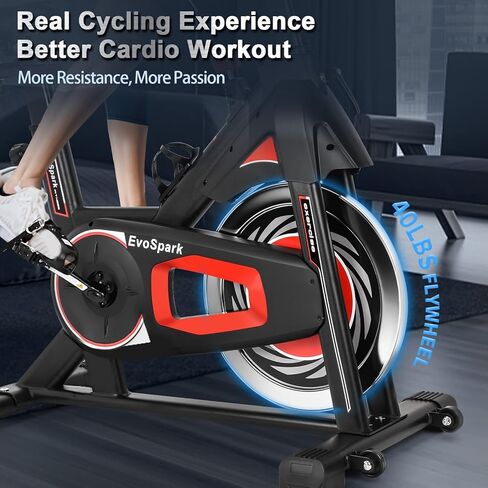 دراجة تمرين، مقاومة مغناطيسية قابلة للتعديل، دراجة داخلية بحزام صامت للغاية للتمرين المنزلي، دراجة ثابتة بسعة وزن 350 رطل، وسادة مقعد مريحة، شاشة LCD in Kuwait