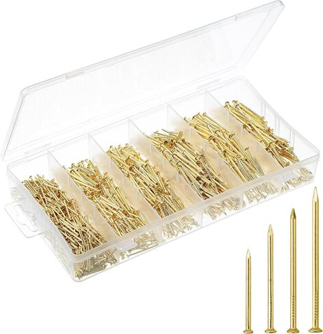 Mr. Pen- Nail Assortment Kit, 400 PCS, 6 Sizes, Silver, Small Nails for Hanging Pictures, Finishing Nails, Wall Nails for Hanging, Pin Nails, Hardware Nails, Assorted Nails, Galvanized Nails in Saudi Arabia