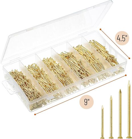 Mr. Pen- Nail Assortment Kit, 400 PCS, 6 Sizes, Silver, Small Nails for Hanging Pictures, Finishing Nails, Wall Nails for Hanging, Pin Nails, Hardware Nails, Assorted Nails, Galvanized Nails in Saudi Arabia