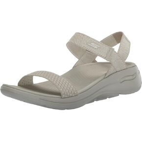 Skechers Women's Ankle Strap Sandal, Black, 10