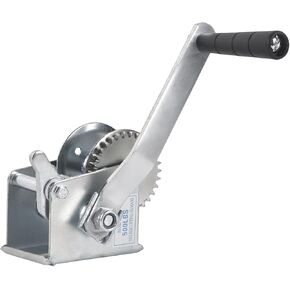 Boat Trailer Winch 3500lbs Hand Winch Heavy Duty Hook with 10m/33ft Steel Cable Hand Crank Ratchet Winch and Ratio 4:1/8:1 Gear 2 Speed Switchable 2 Way for Boat Trailer Marine Truck ATV