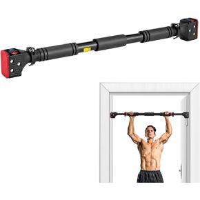 8 & 12-Grip Doorway Pull-Up Bar - Heavy-Duty Steel Chin-Up Bar for Home Gym, Indoor Fitness Workout Equipment