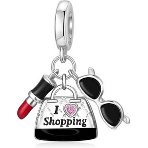 JIAYIQI American Flag Charms fit Pandora Charms Bracelet 925 Sterling Silver Patriotic America Pendant Bead Charms for 4th of July Independence Day Jewelry Gift
