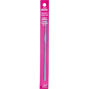 Susan Bates 5-1/2-Inch Silvalume Aluminum Crochet Hook, 4mm, Lavender