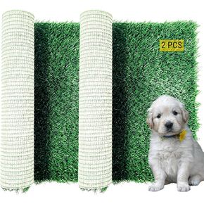 Artificial Dog Grass Pee Pads for Training, Reusable Washable Replacement Turf for Potty Tray, Indoor/Outdoor Turf Grass，Realistic Fake Grass for Dogs（23"x 18"）